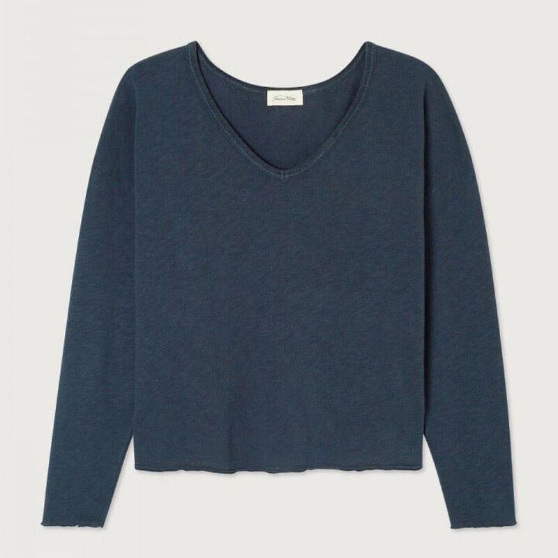 American Vintage Sonoma V-Neck Long Sleeve T-Shirt image number 2